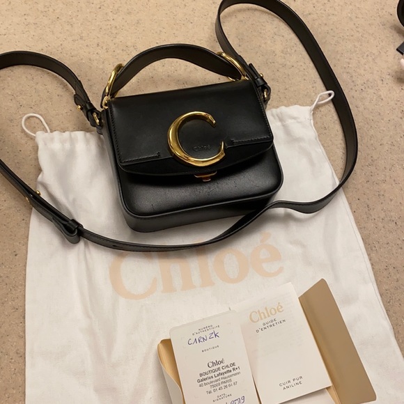 Chloe Handbags - Chloe Black Leather Mini C bag
